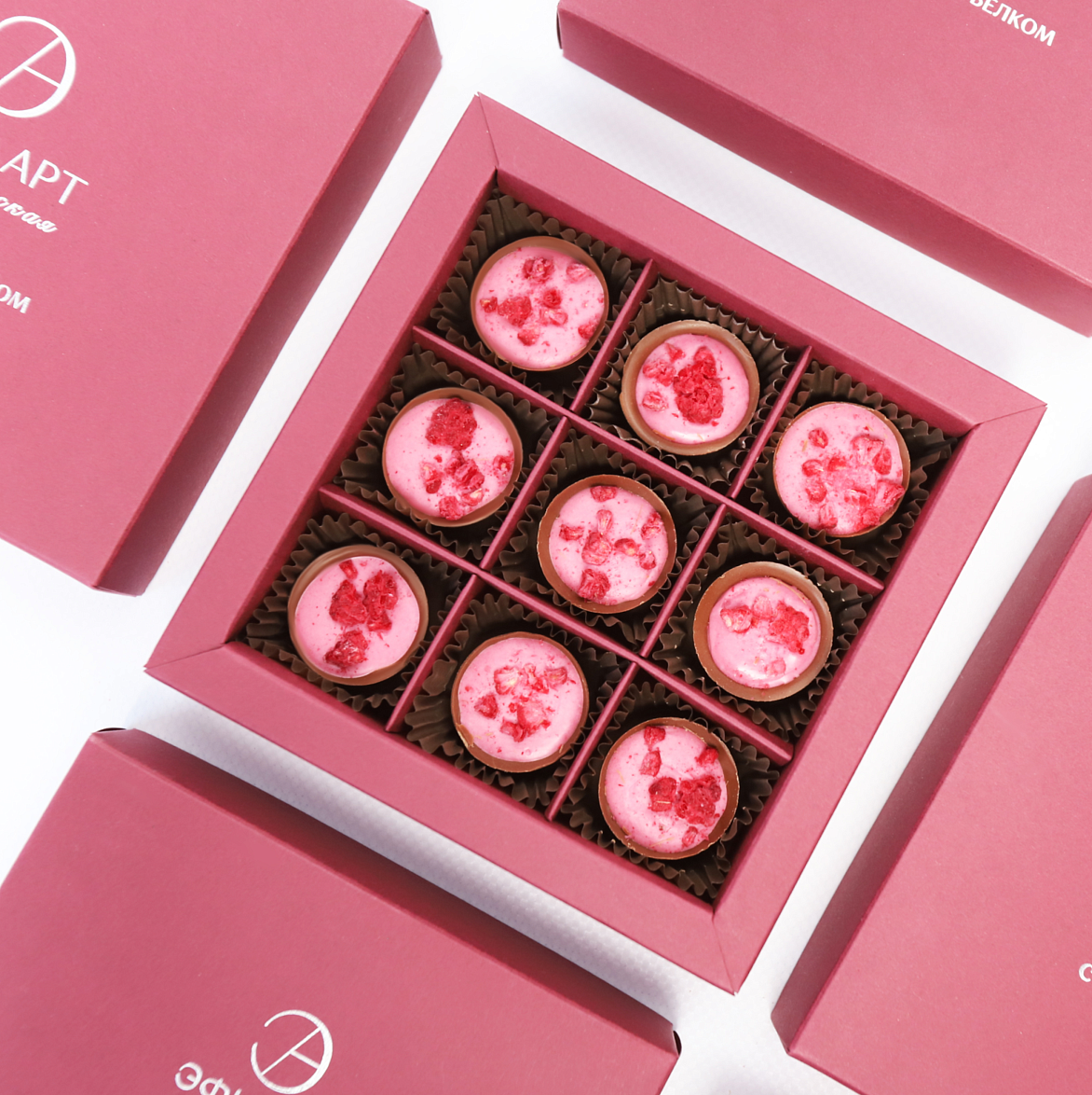 Конфеты с малиной и имбирём