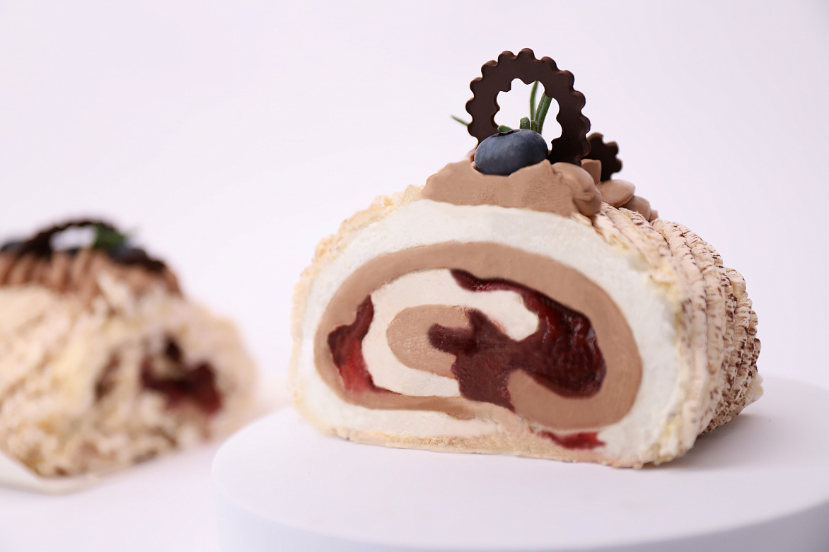 Рулет меренговый шоколадный