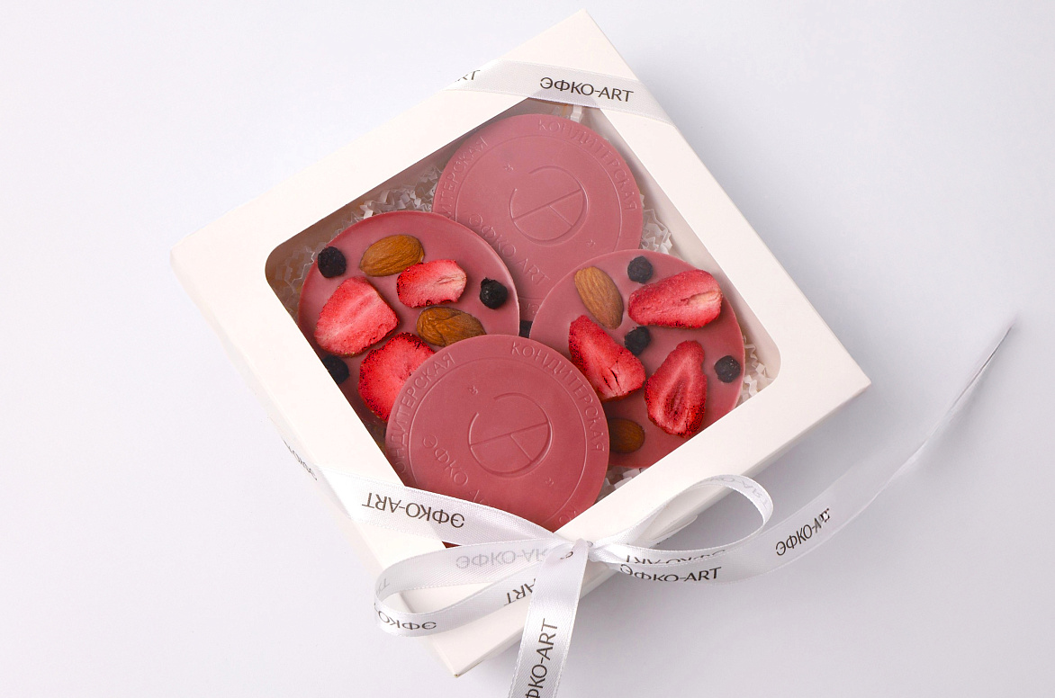 Медианты из рубинового шоколада